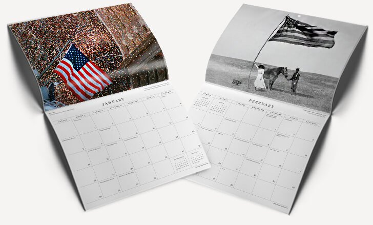 American flag calendar