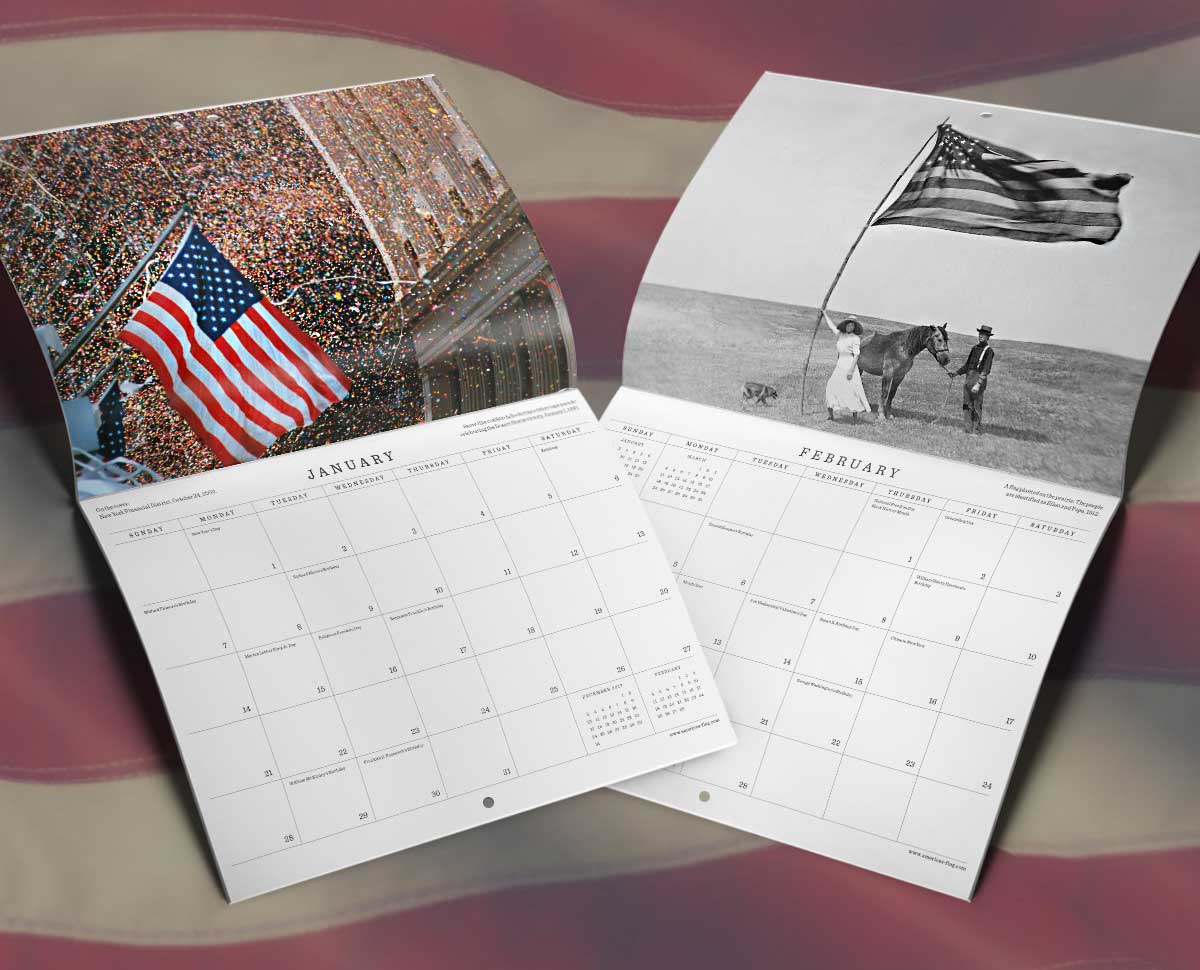 America's Flag 2018 wall calendar